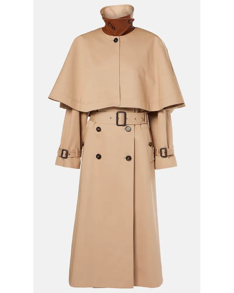 Chloé ChloÃ© Trench in gabardine di cotone Marrone