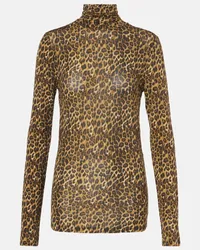 Isabel Marant Lupetto in jersey con stampa leopardata Multicolore