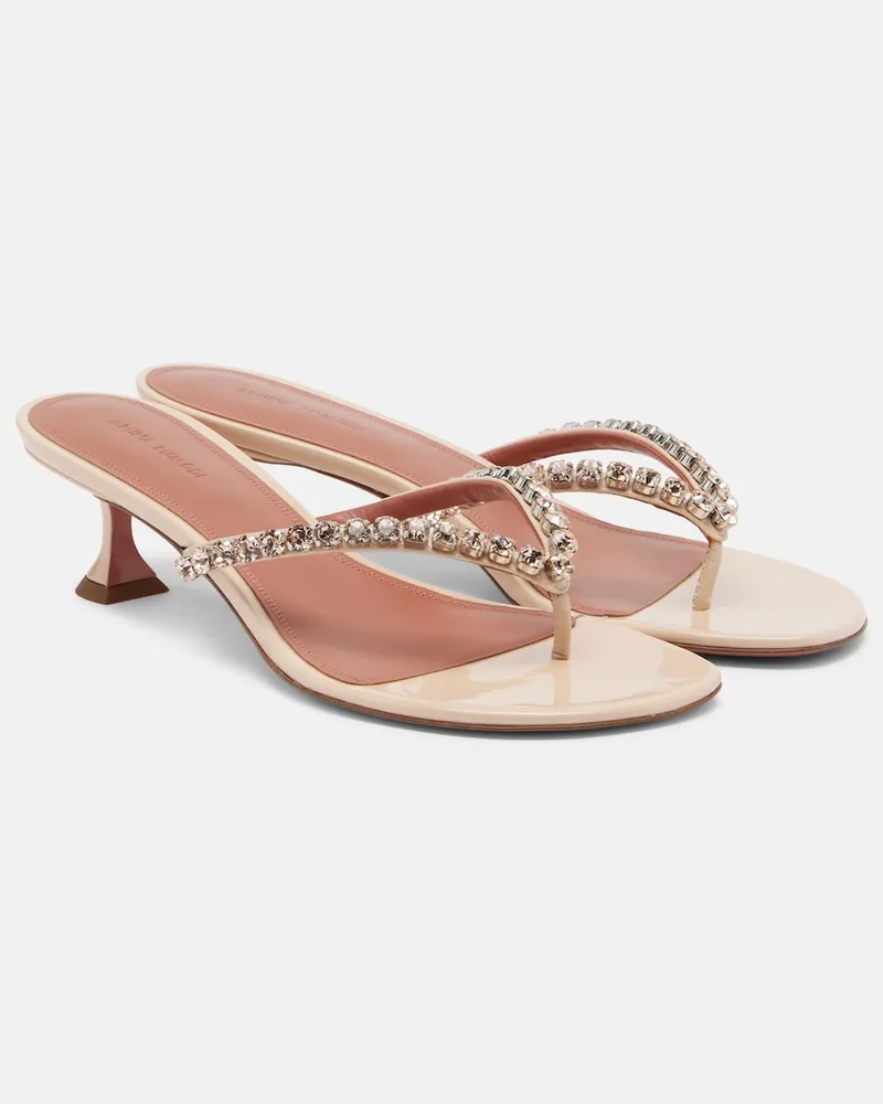 Amina Muaddi Sandali infradito Gigi in pelle Rosa