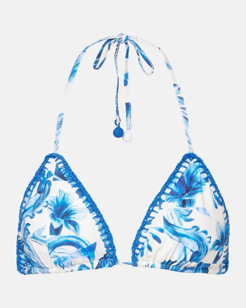 FARM Rio Top bikini a triangolo con stampa Multicolore