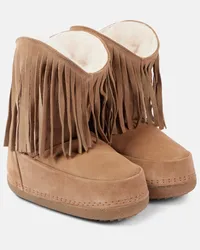 INUIKII Stivali doposcì Cowboy Fringes in suede Beige