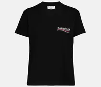 Balenciaga T-shirt in cotone con logo Nero