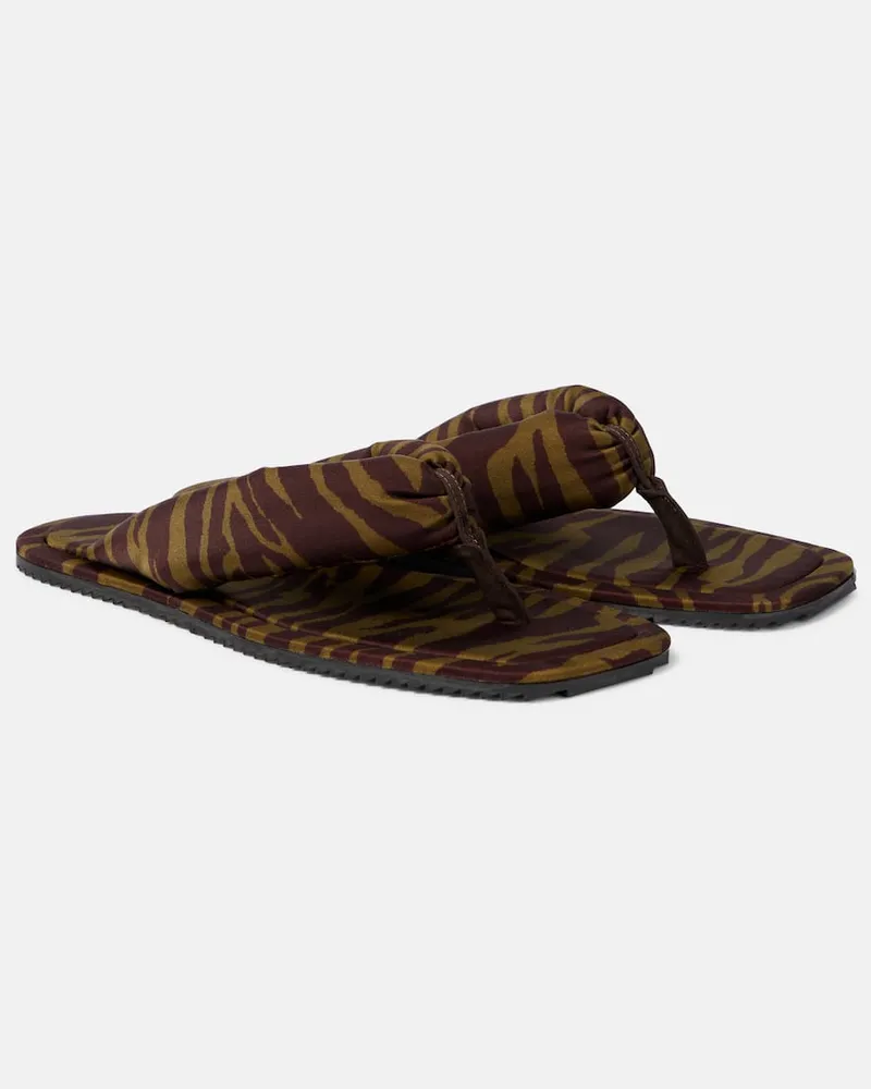ATTICO Sandali infradito Indie con stampa zebrata Multicolore