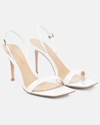 Gianvito Rossi Sandali Ribbon 85 in vernice Bianco