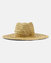 RUSLAN BAGINSKIY Fedora Dew Drops in paglia Beige