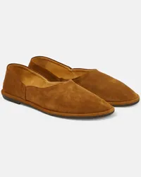 The Row Mocassini Canal in suede Marrone