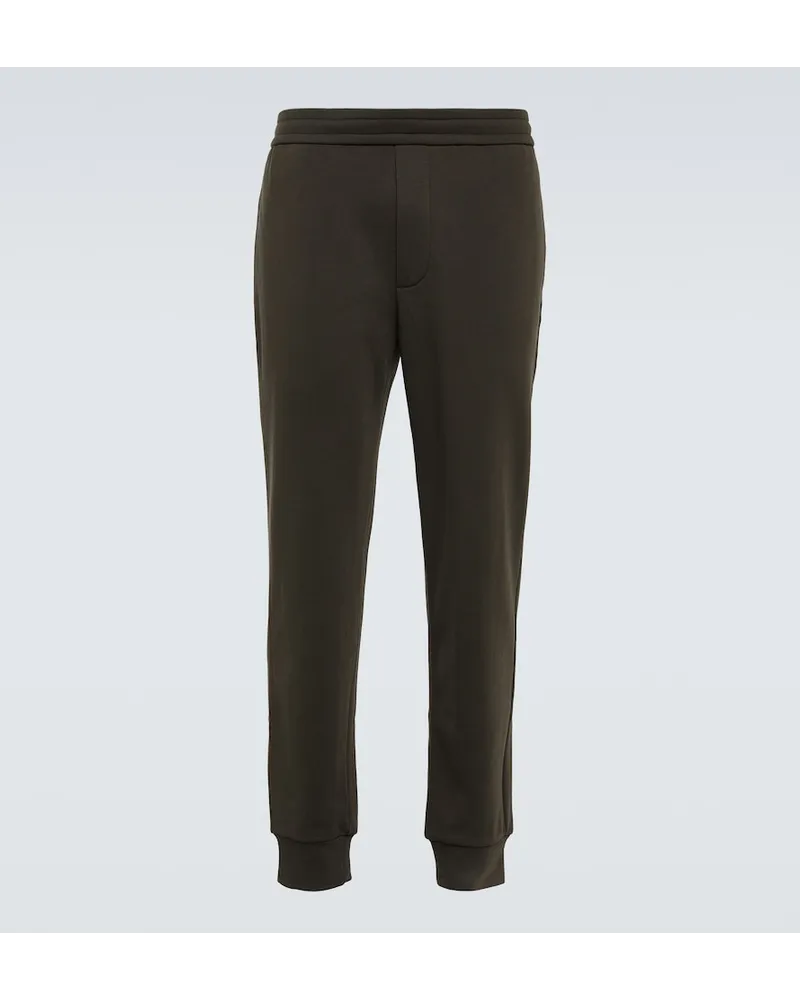 The Row Pantaloni Edgar in cotone Marrone