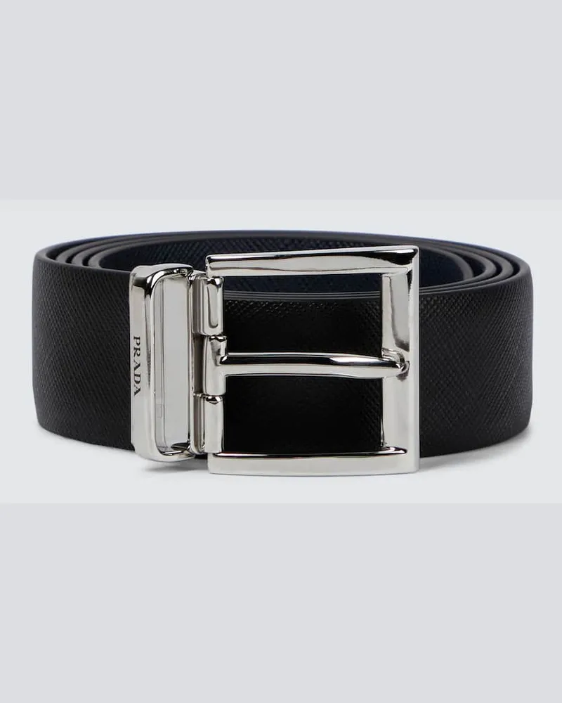Prada Cintura in pelle Saffiano Nero