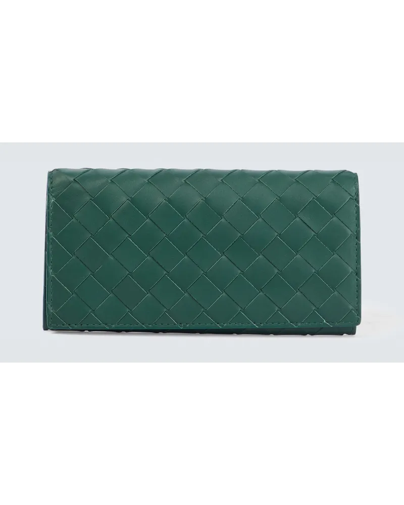 Bottega Veneta Portafoglio in pelle Intrecciato Verde
