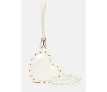 Simone Rocha Clutch Heart con perle bijoux Bianco