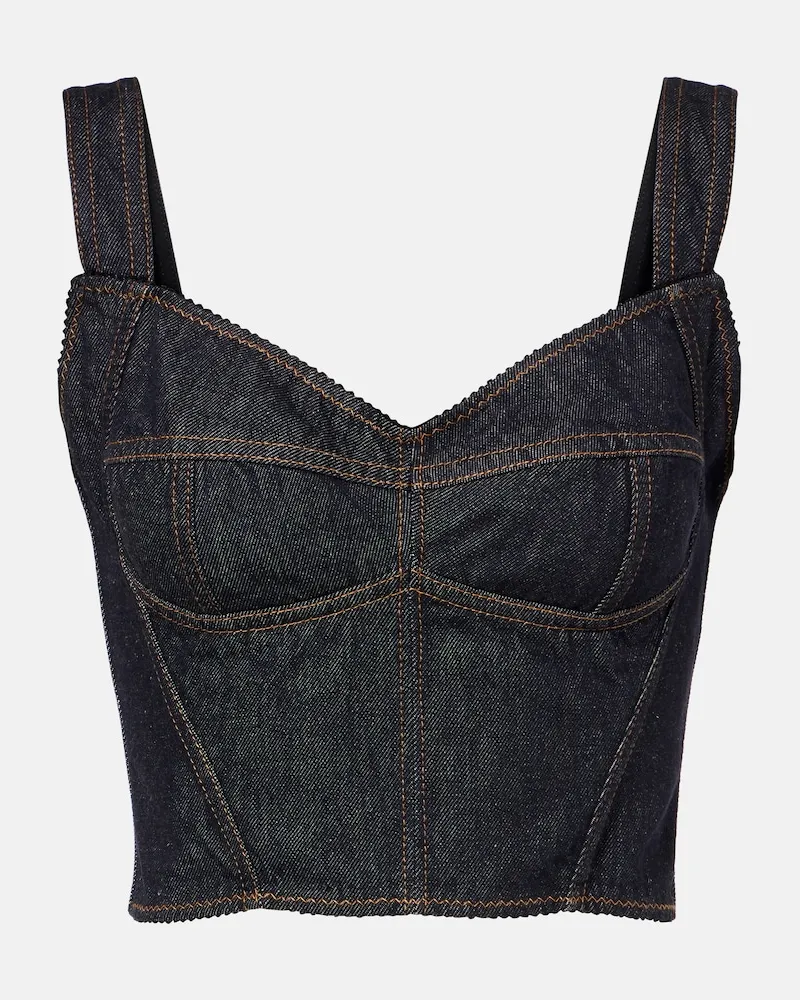 Dolce & Gabbana Bustier in denim Blu