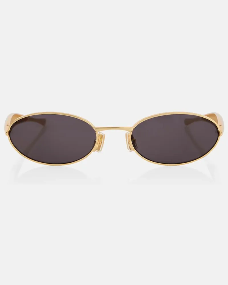 Bottega Veneta Occhiali da sole ovali Sardine Oro