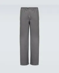 Prada Pantaloni regular in lana vergine Grigio