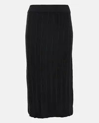 Max Mara Gonna midi Melk in maglia di lana vergine Nero