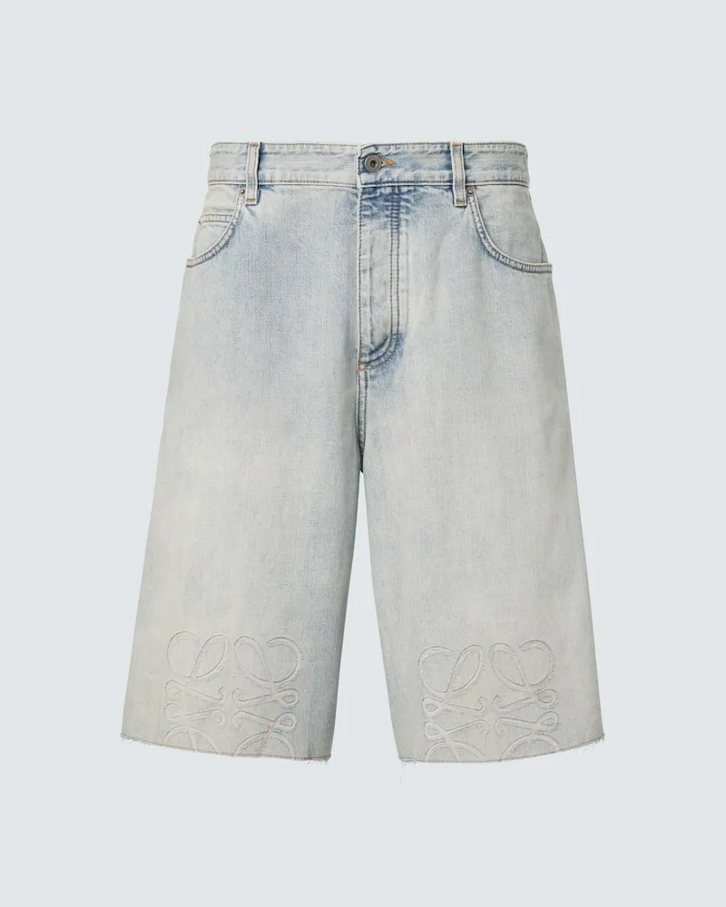 Loewe Bermuda di jeans Anagram Blu