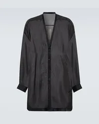 Rick Owens Camicia Larry in seta Nero