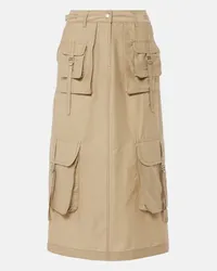 Acne Studios Gonna cargo in misto cotone Beige