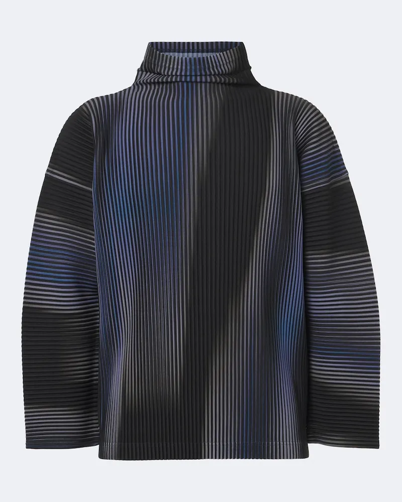 Issey Miyake Homme Plissé Issey Miyake Top Blend of Lights plissé con stampa Blu