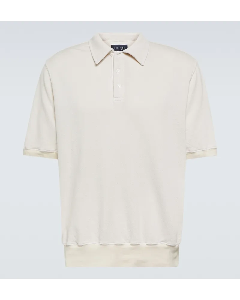 LES TIEN Polo in spugna di cotone Bianco