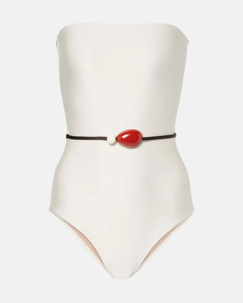 Adriana Degreas Costume intero con applicazione Marrone