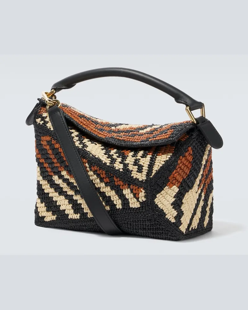 Loewe Paula's Ibiza - Borsa a spalla Puzzle Edge Small Nero