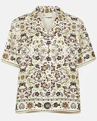 Tory Burch Camicia in seta con stampa Multicolore