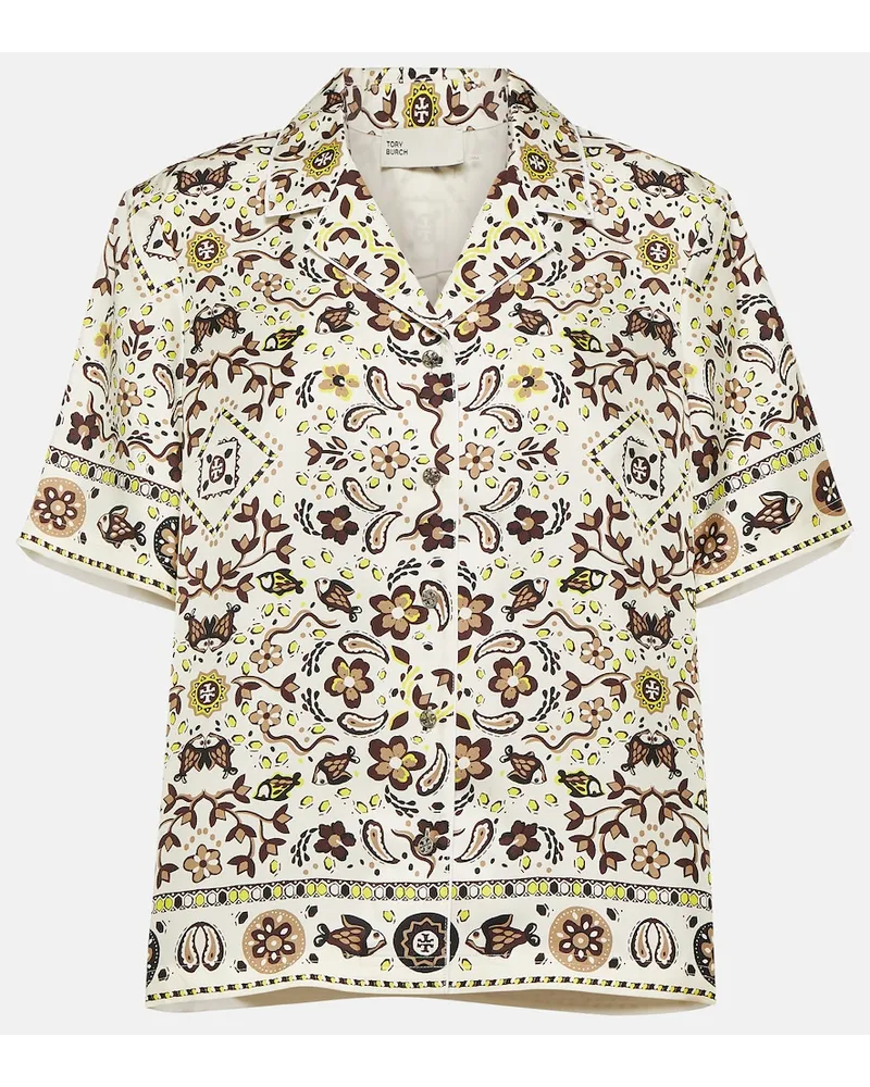Tory Burch Camicia in seta con stampa Multicolore