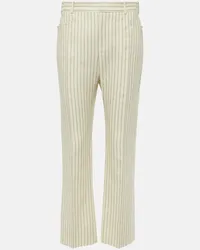 Tom Ford Pantaloni regular Wallis in lana e seta Bianco