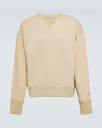 Jil Sander Felpa in cashmere e cotone Bianco