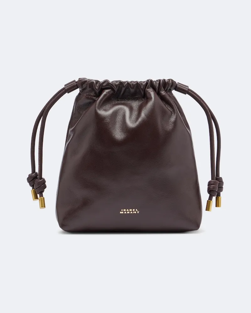 Isabel Marant Borsa a tracolla Silven Mini in pelle Borgogna