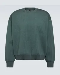 Y-3 Pullover in maglia a coste Verde