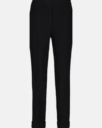 Etro Pantaloni slim a vita alta Nero