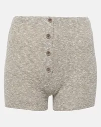 Magda Butrym Shorts in maglia di lino e cotone Grigio