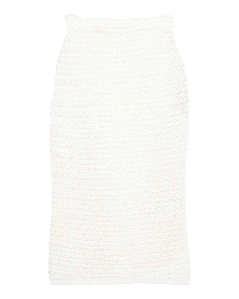 Dorothee Schumacher Gonna Modern Textures in crochet Bianco