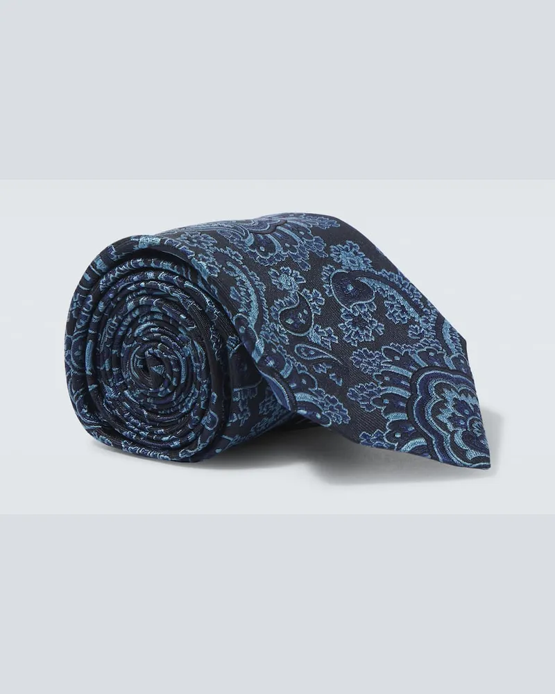 Etro Cravatta in jacquard di seta Multicolore