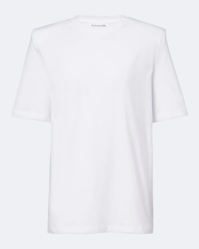 FRANKIE Shop T-shirt Carrington in jersey di cotone Bianco