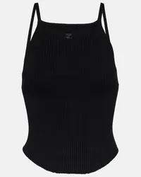 Courrèges Courrèges Tank top in maglia a coste Nero