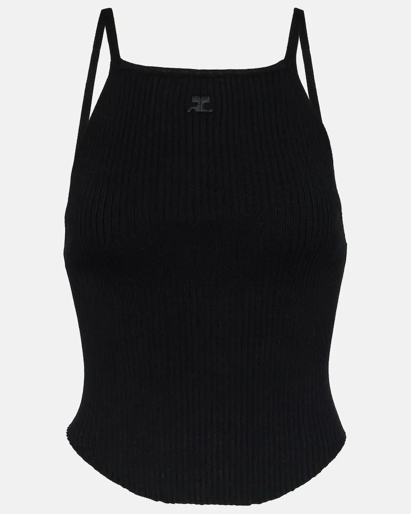 Courrèges CourrÃ¨ges Tank top in maglia a coste Nero