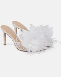 Gianvito Rossi Mules Elle 85 in PVC Bianco