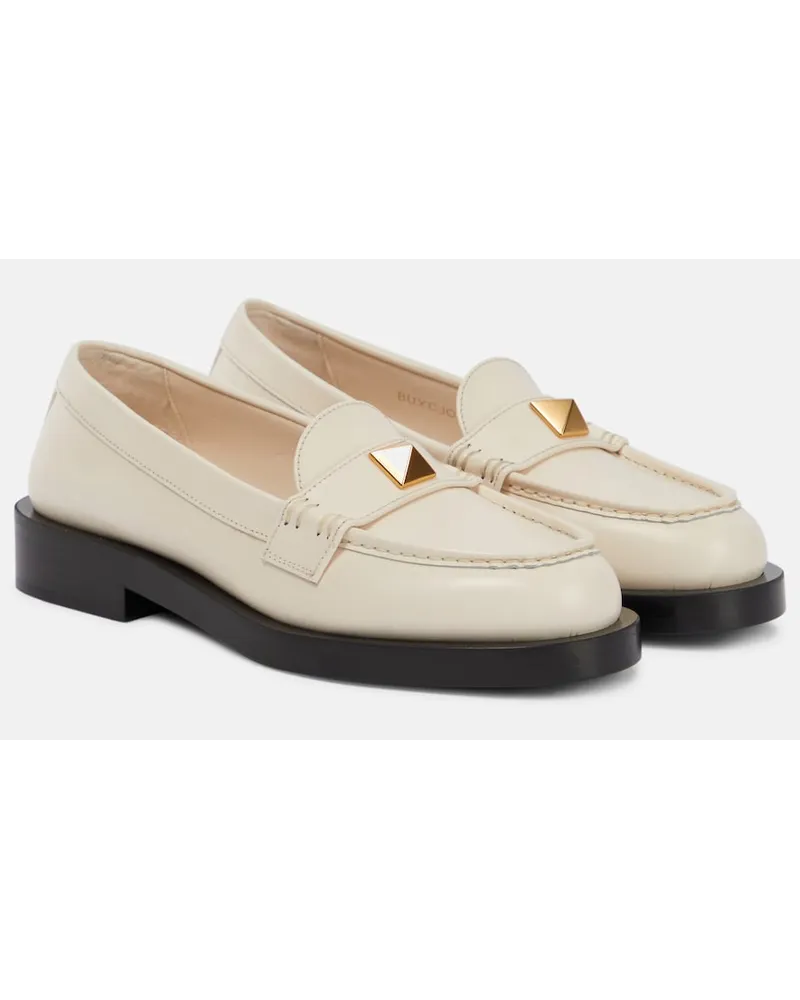 Valentino Garavani Mocassini Roman Stud in pelle Bianco
