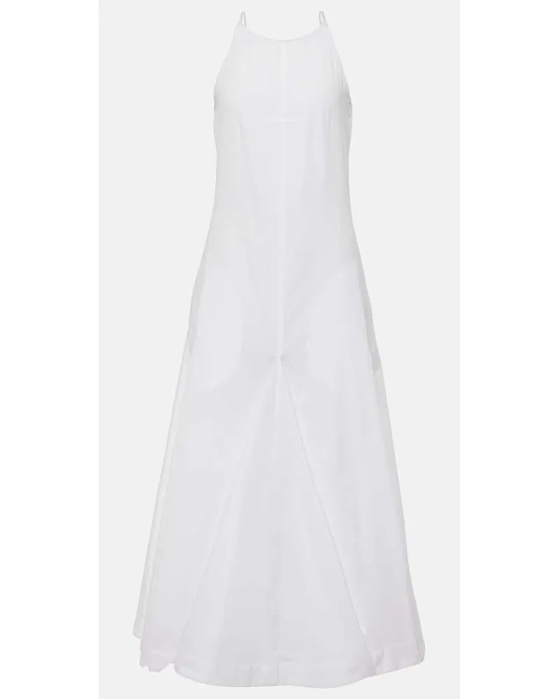 SPORTMAX Abito lungo Cactus in popeline di cotone Bianco