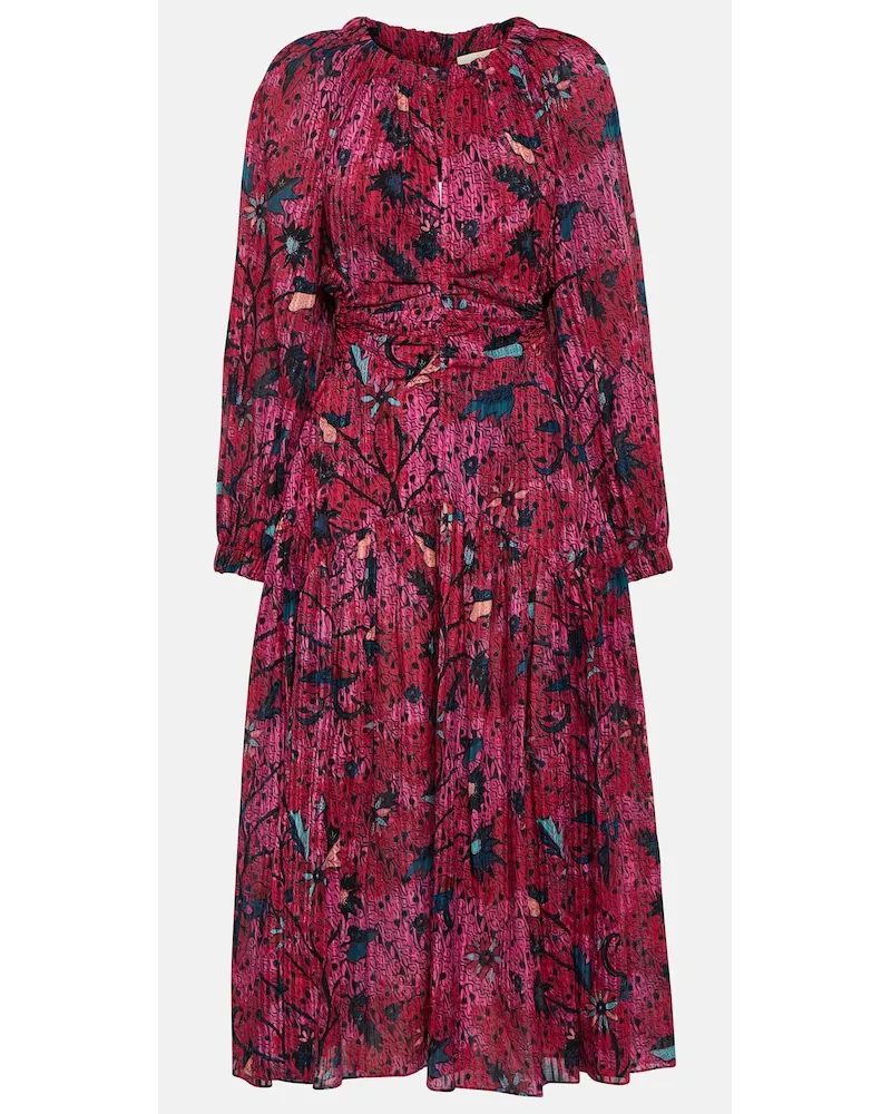 Ulla Johnson Abito midi Helia in misto cotone Multicolore