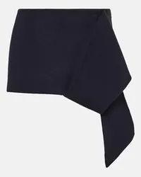 Prada Minigonna Cloth in lana e cashmere Blu