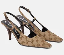 Pumps slingback in canvas GG