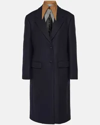 Prada Cappotto in lana e cashmere Blu