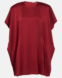 Stella McCartney Abito corto in jersey drappeggiato Rosso