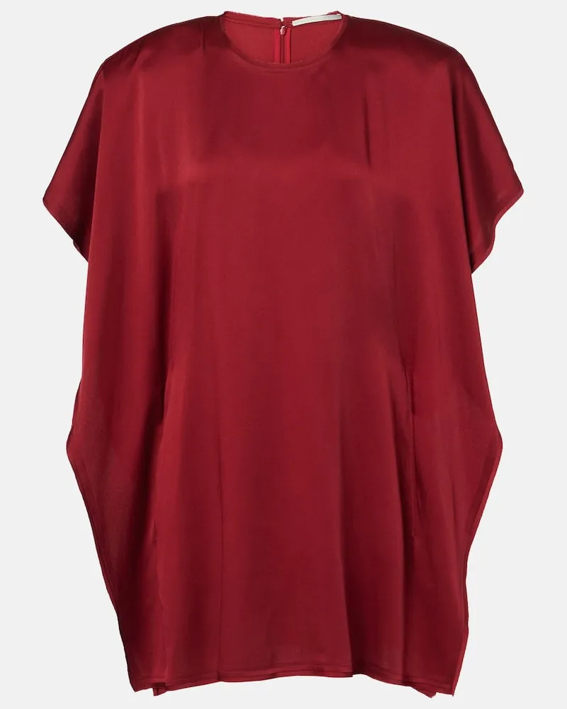 Stella McCartney Abito corto in jersey drappeggiato Rosso