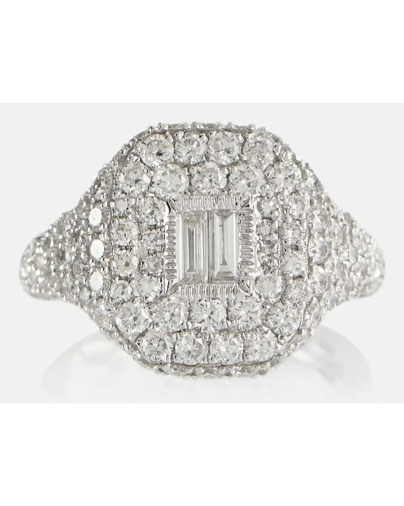 SHAY Anello in oro bianco 18kt con diamanti Argento