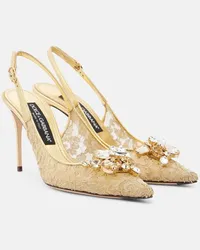 Dolce & Gabbana Pumps slingback in pizzo Neutro