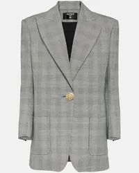 Balmain Blazer in lana a quadri Grigio